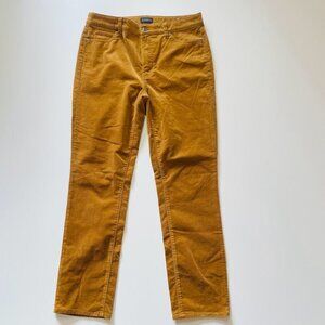 Talbots Pant Trouser Corduroy Straight Leg Camel Chestnut Neutral Brown Fall 8P